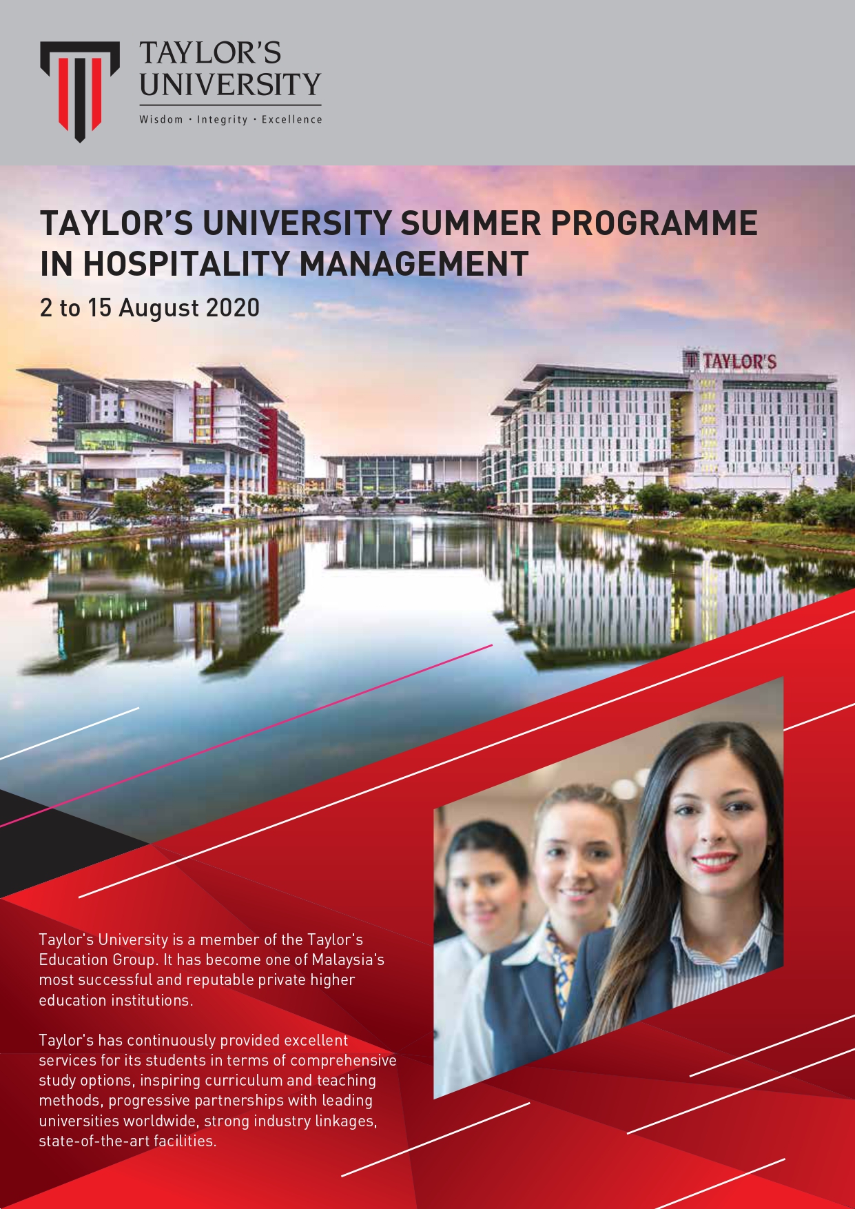 Business Law And Hospitality Management Summer Programmes At Taylor S University Malaysia International Office Universitas Indonesia